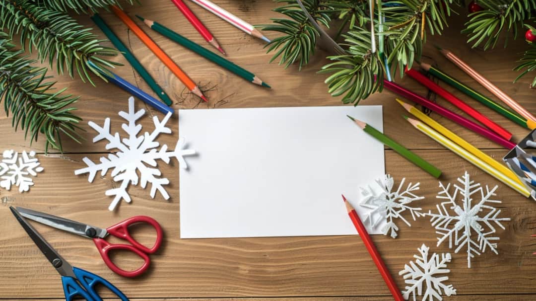 Kolorowanka - kartka i choinka świąteczna do wydruku dla małych artystów