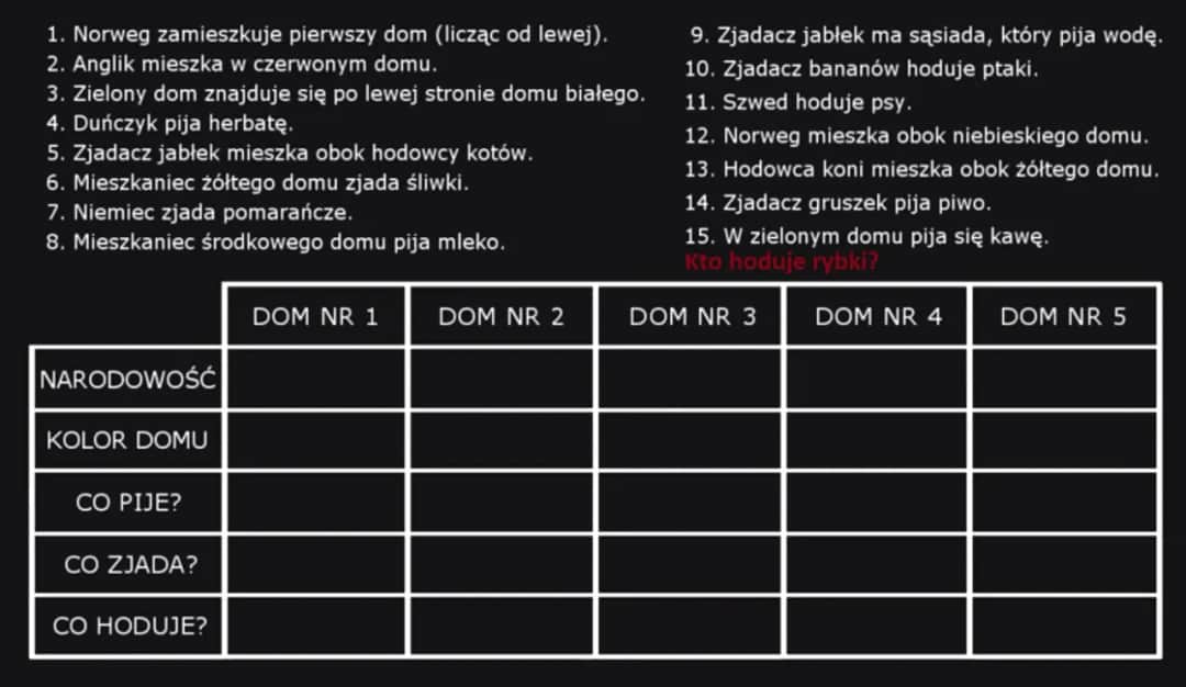 Rozwiązanie zagadki Einsteina o statkach: pełna treść i wyjaśnienie