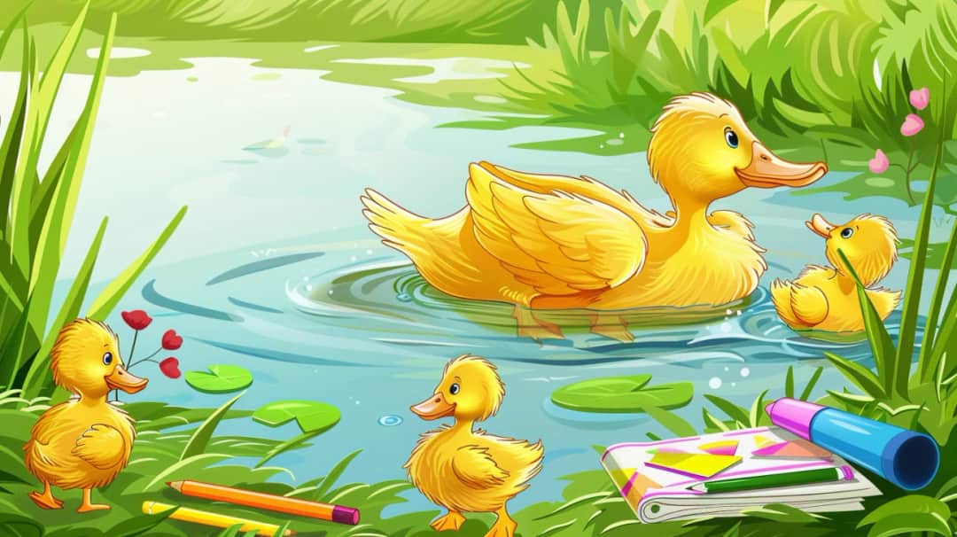 Kaczka i kaczor: Kolorowanki i rysunki do druku dla małych miłośników ptaków